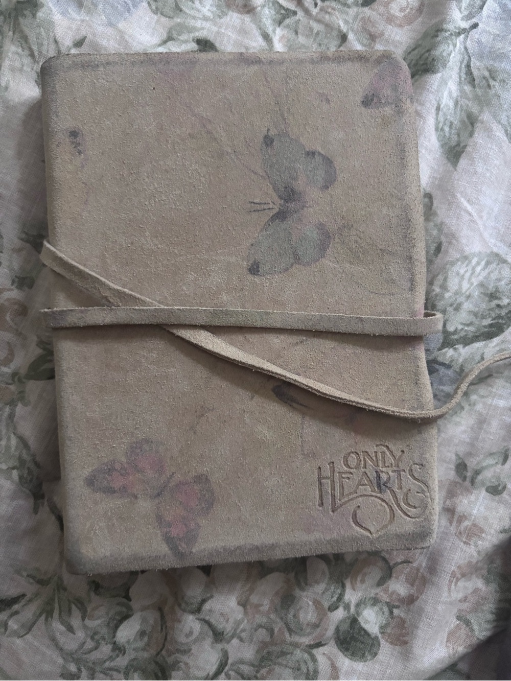 Only Hearts Suede Journal with lined pages.